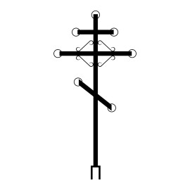 Крест металлический №2