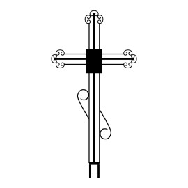 Крест металлический №5